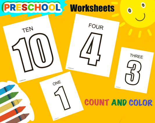 Numbers Coloring Pages  From 1 to 20